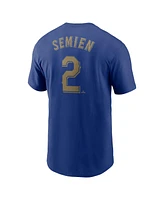 Nike Men's Marcus Semien Royal Texas Rangers 2024 Gold Collection Name Number T-Shirt