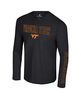 Colosseum Men's Black Virginia Tech Hokies Color Pop Active Blend 2-Hit Long Sleeve T-Shirt