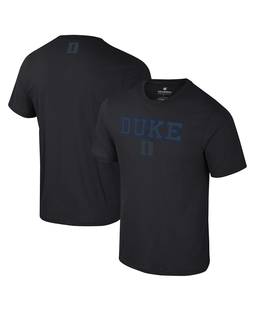 Colosseum Men's Black Duke Blue Devils Color Pop Active Blend T-Shirt