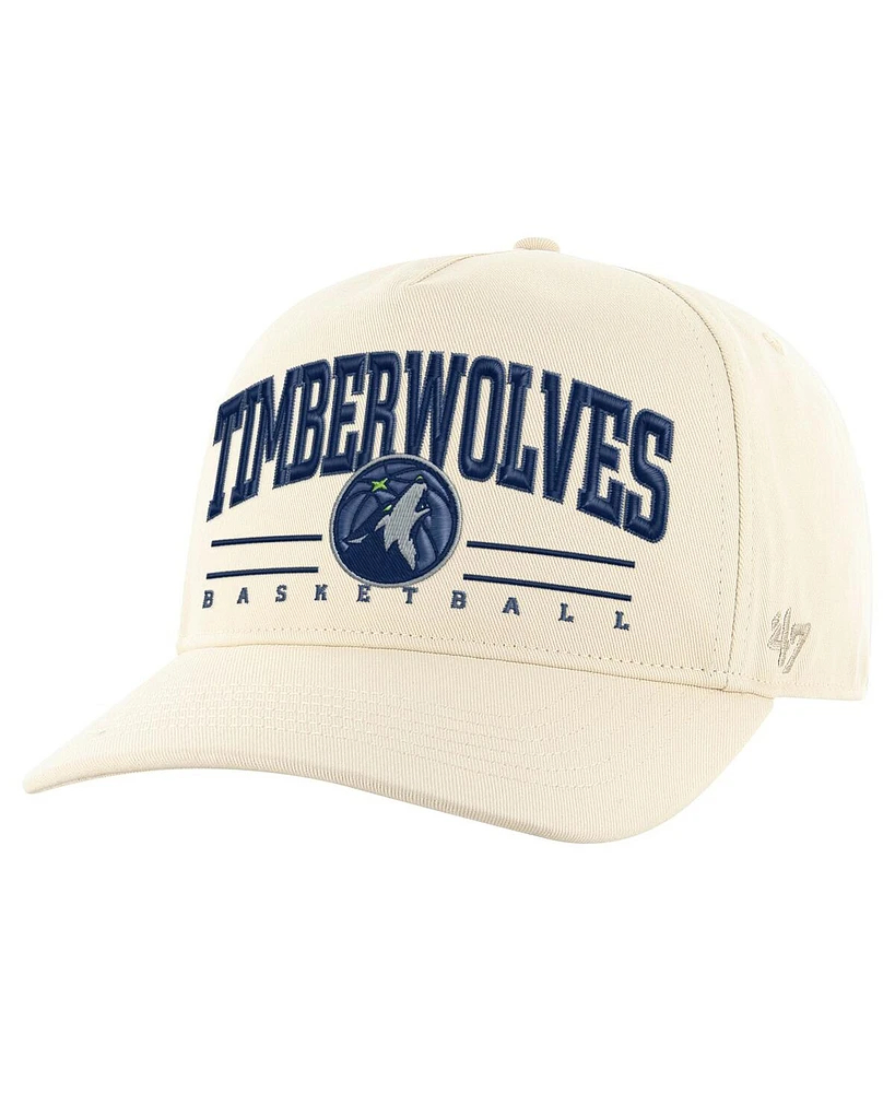 '47 Brand Men's Cream Minnesota Timberwolves Roscoe Hitch Adjustable Hat