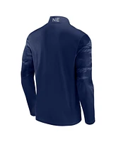 Fanatics Men's Navy New England Patriots Ringer Quarter-Zip Jacket