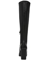 Steve Madden Women's Lamarca Wide-Calf Knee-High Block-Heel Stretch Dress Boots