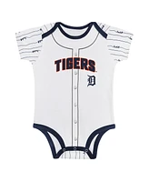 Outerstuff Newborn Baby Boys and Girls Gray/White Detroit Tigers Two-Pack Play Ball Bodysuit Set