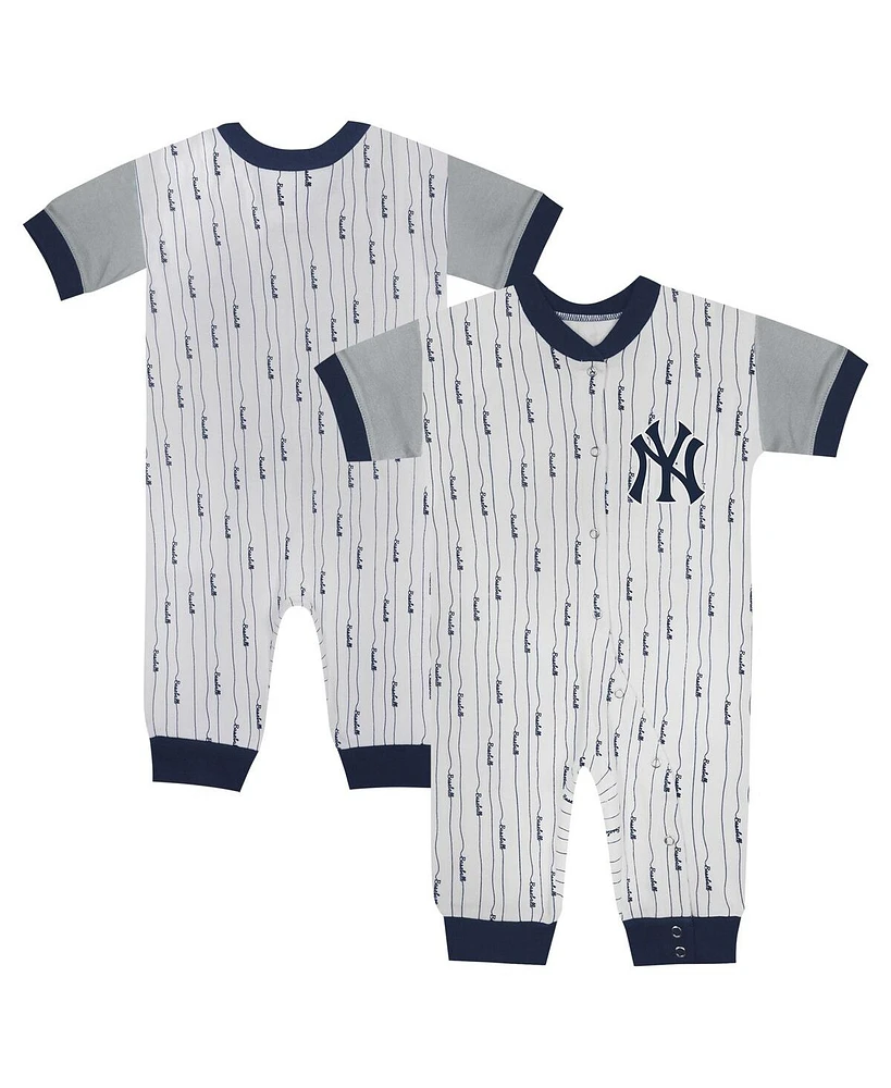 Outerstuff Baby Boys and Girls Fanatics White New York Yankees Logo Best Series Full-Snap Jumper