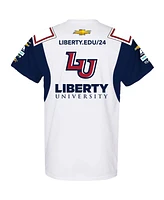 Hendrick Motorsports Team Collection Men's White/Navy William Byron Liberty University Uniform T-Shirt