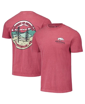 Image One Men's and Women's Cardinal Arkansas Razorbacks Scenic Comfort Colors T-Shirt