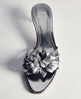 Mango Women's Floral Heeled Sandals