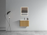Etna 24" Striped Oak Vanity w/ White Sink