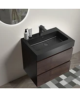 Streamdale Furniture 24" Rosewood Vanity w/ Sink & Storage