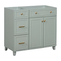 Simplie Fun 36" Blue Bathroom Vanity Cabinet with Ample Storage