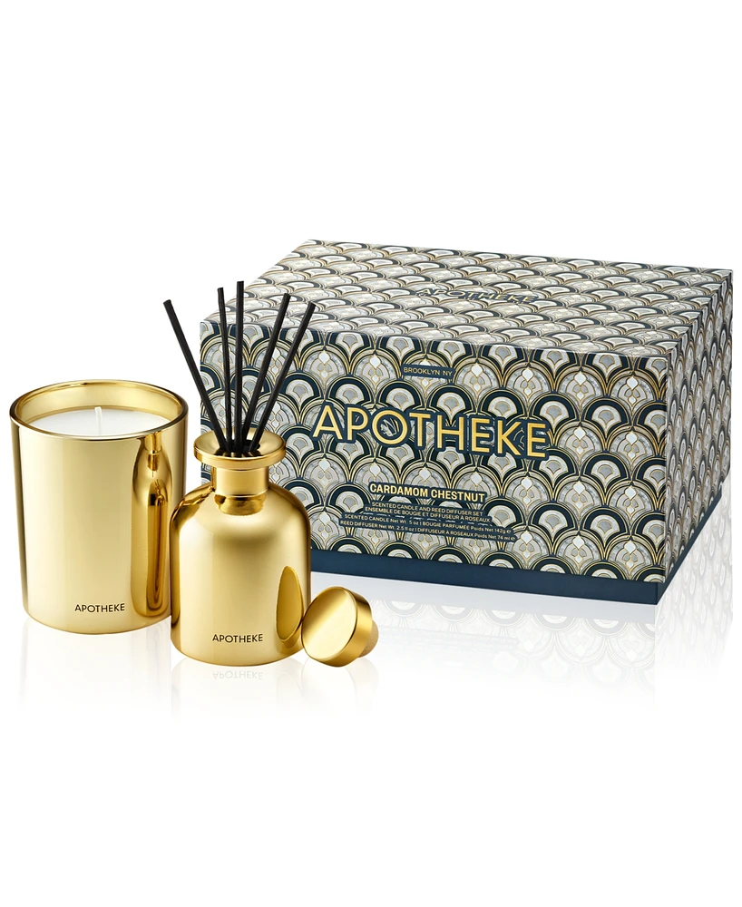 Apotheke 2-Pc. Cardamom Chestnut Mini Scented Candle & Mini Reed Diffuser Gift Set