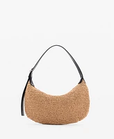 Mango Women's Natural Fiber Shoulder Bag