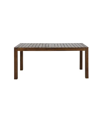 Simplie Fun Rustic Acacia Wood Slat Dining Table