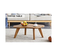 Streamdale Furniture Cloud Shape Coffee Table: Modern, Solid Wood, Versatile