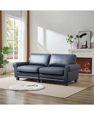 Streamdale Furniture 75.6" Pet-Friendly Waterproof Leather Loveseat with Removable Back Cushion