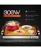 Slickblue 22 x 14 Inch Electric Warming Tray Hot Plate Dish Warmer with Adjustable Temperature
