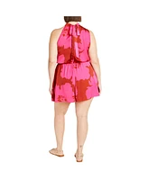 City Chic Women's Kiana Print Romper