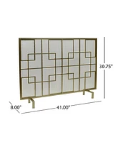 Dorothy Modern Single Panel Iron Fireplace Screen