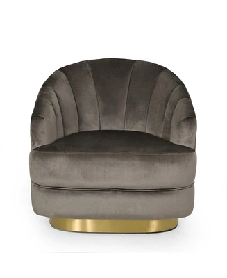 Simplie Fun Luxurious Velvet Club Chair With Modern Glam Style