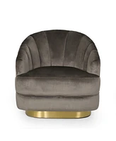 Simplie Fun Luxurious Velvet Club Chair With Modern Glam Style