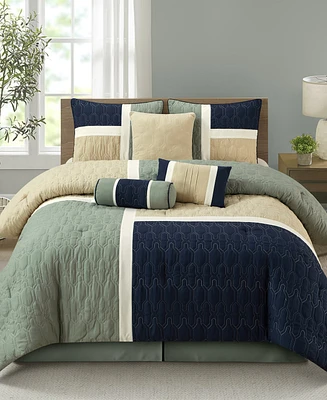 Stratford Park Natalia Colorblock 7-Pc. Comforter Set