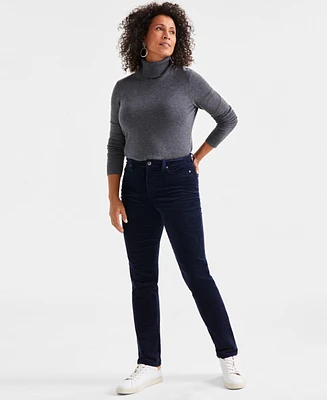 Style & Co Women's High-Rise Straight-Leg Corduroy Pants, Created for Macy's