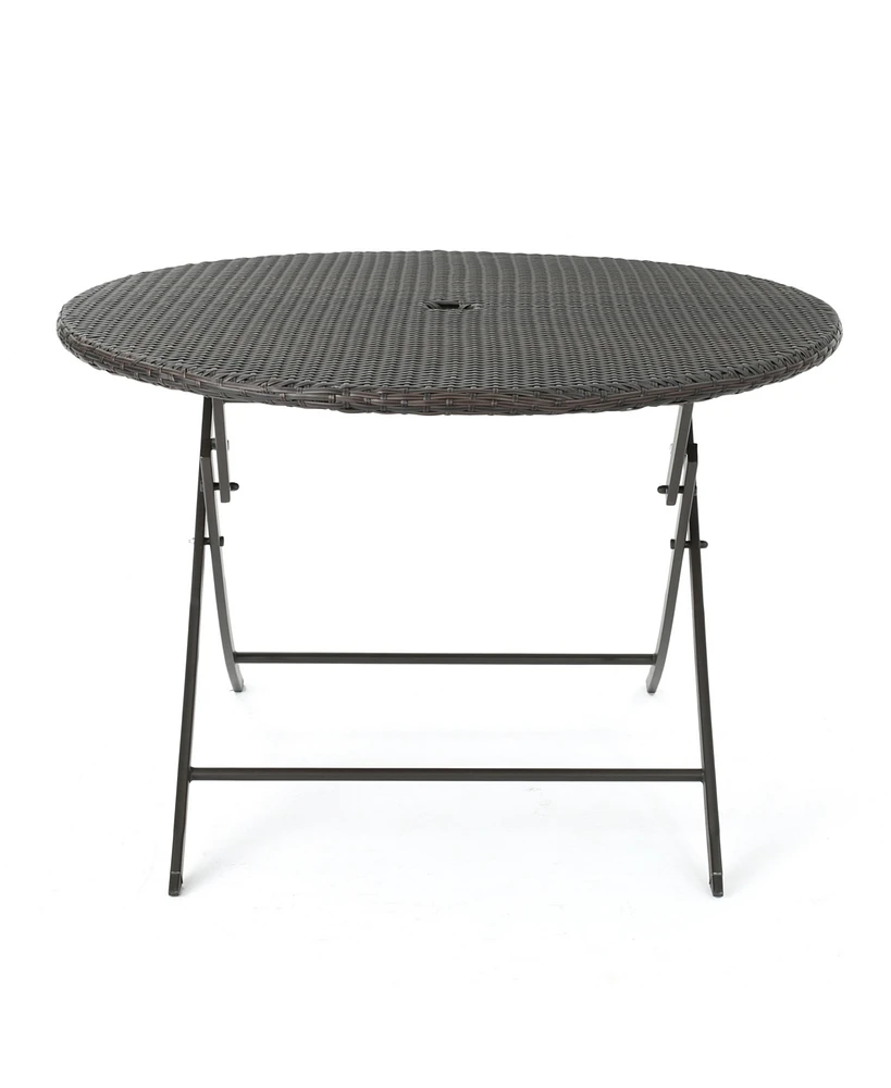 Foldable Wicker Dining Table For Hosting