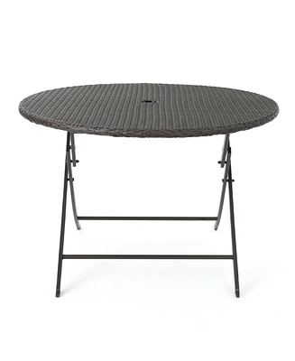 Foldable Wicker Dining Table For Hosting