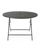 Foldable Wicker Dining Table For Hosting