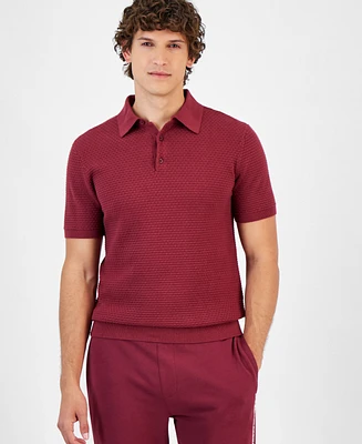 A|X Armani Exchange Men's Short Sleeve Knit Polo Shirt