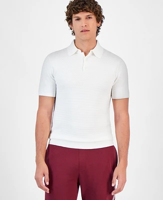 A|X Armani Exchange Men's Short Sleeve Knit Polo Shirt