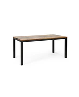 Streamdale Furniture Acacia Wood Dining Table With Industrial Frame