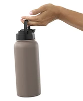 JoyJolt Flip Straw Lid Stainless Steel Water Bottle