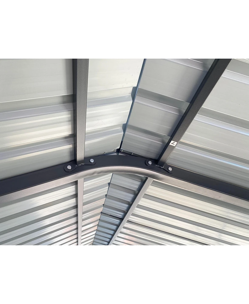 Simplie Fun Heavy-Duty Galvanized Steel Carport for Vehicle Protection