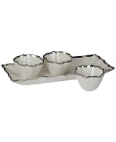 Certified International Regency 4 Pc. Tray and Condiment Bowls