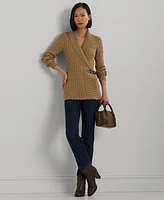 Lauren Ralph Petite Buckled Cotton Sweater