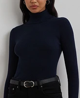 Lauren Ralph Petite Ribbed Turtleneck Sweater