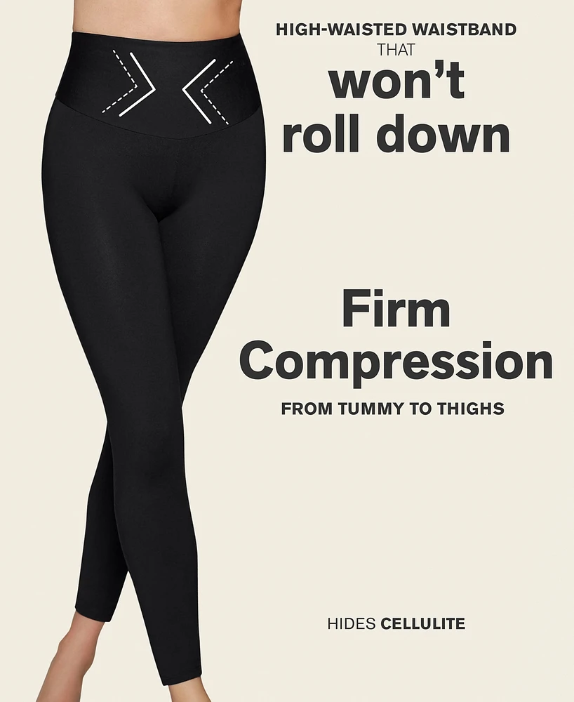 Leonisa Women's Sculpting Shaper Legging with Butt-Lifting Inner Shorts