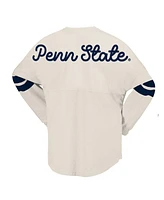 Spirit Jersey Women's Cream Penn State Nittany Lions Oversized T-Shirt