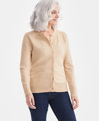 Style & Co Women's Crewneck Button-Front Cozy Cardigan, Created for Macy's