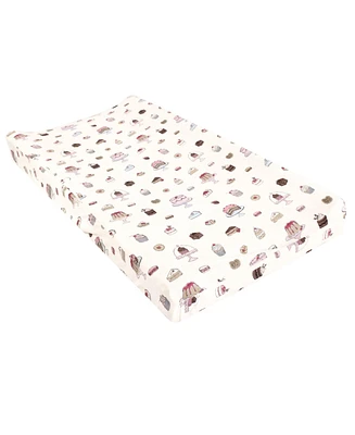 Hudson Baby Infant Girl Changing Pad Cover, Sweet Bakery, One Size