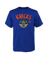 Outerstuff Big Boys and Girls Blue New York Knicks Star Wars the Child T-Shirt