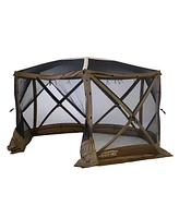 Clam Quick-Set Escape Sky Camper 11.5 Ft Portable Outdoor Canopy Shelter, Brown