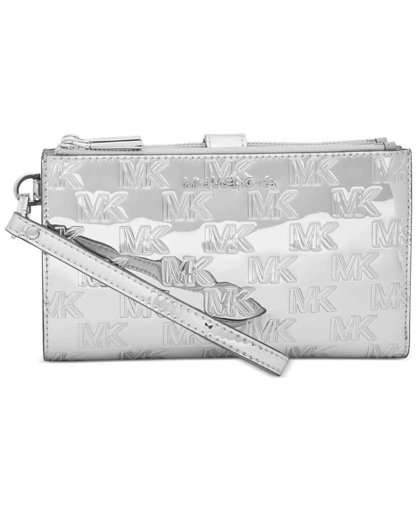 Michael Michael Kors Jet Set Double Zip Wristlet In Gift Box