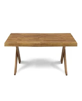 Simplie Fun Sandblast Acacia Wood Coffee Table