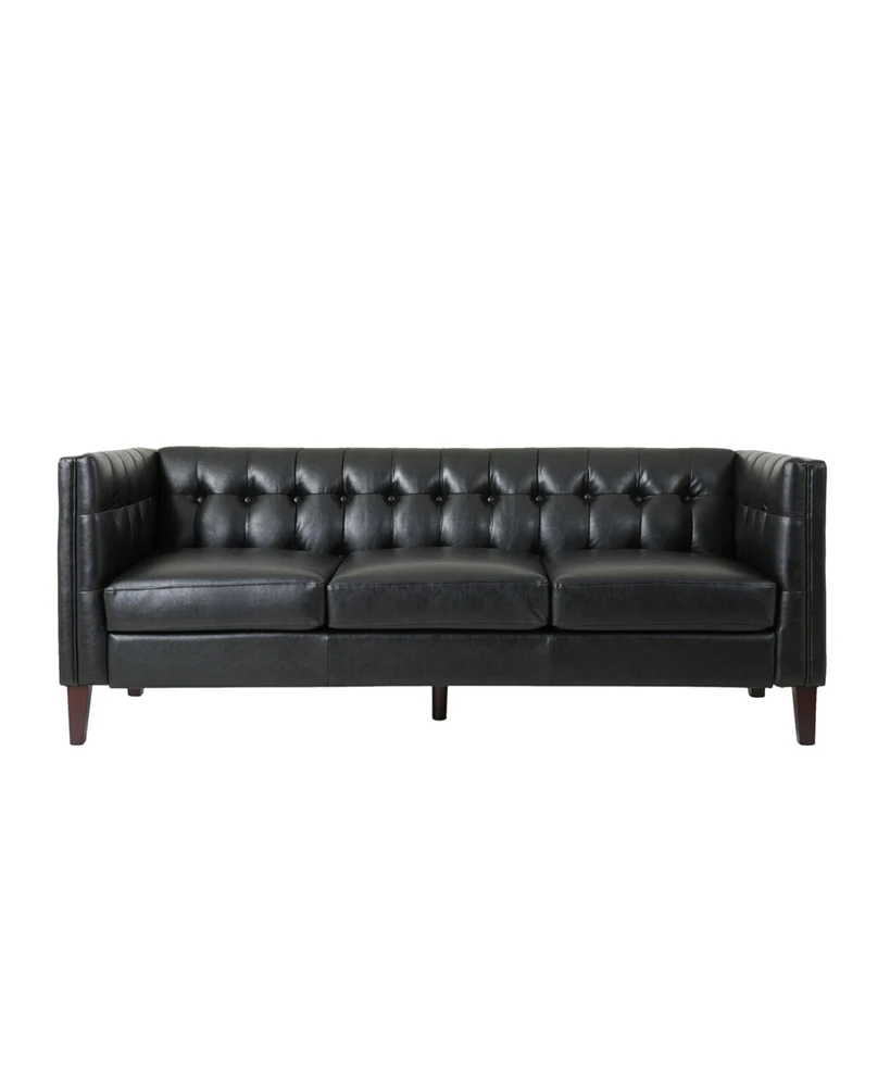 Simplie Fun Comfy 3-Seat Sofa With Tufted Back, Modern Living Room