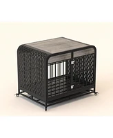 Streamdale Furniture Premium Dog Crate Furniture: Sturdy, Secure, Movable, Non-Toxic, Easy Assembly