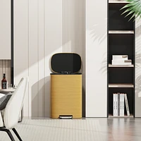 50L Soft-Close Stainless Steel Foot Pedal Trash Can