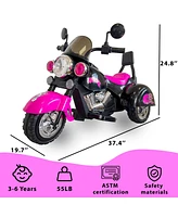 Streamdale Furniture 3-Wheel Chopper Motorcycle Toy with Led Lights & Horn for Kids