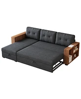 Streamdale Furniture Pull-Out Sectional Sofa with Storage & Sleeper